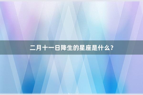 二月十一日降生的星座是什么？